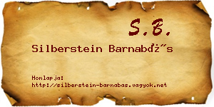 Silberstein Barnabás névjegykártya